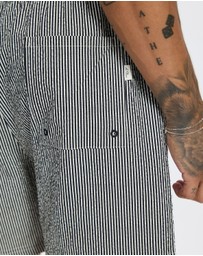 Les Deux - Stan Stripe Seersucker Swim Shorts