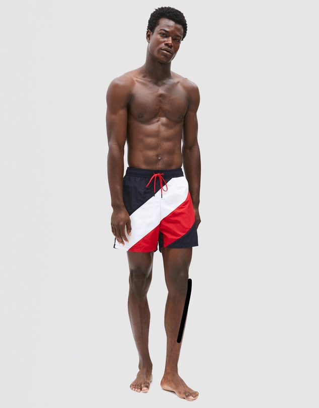 Tommy Hilfiger - Medium Diagonal Swim Shorts