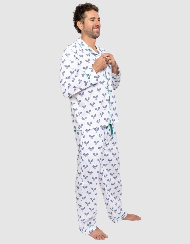 Sant And Abel - Men's Tennis Navy Long PJ Set
