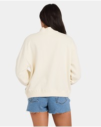 RVCA - Womens RVCA 1/4 Zip Fleece Jumper