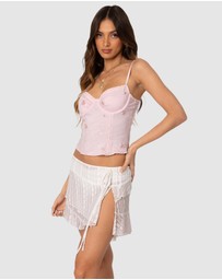 EDIKTED - Victoria Embroidered Mesh Bra Top