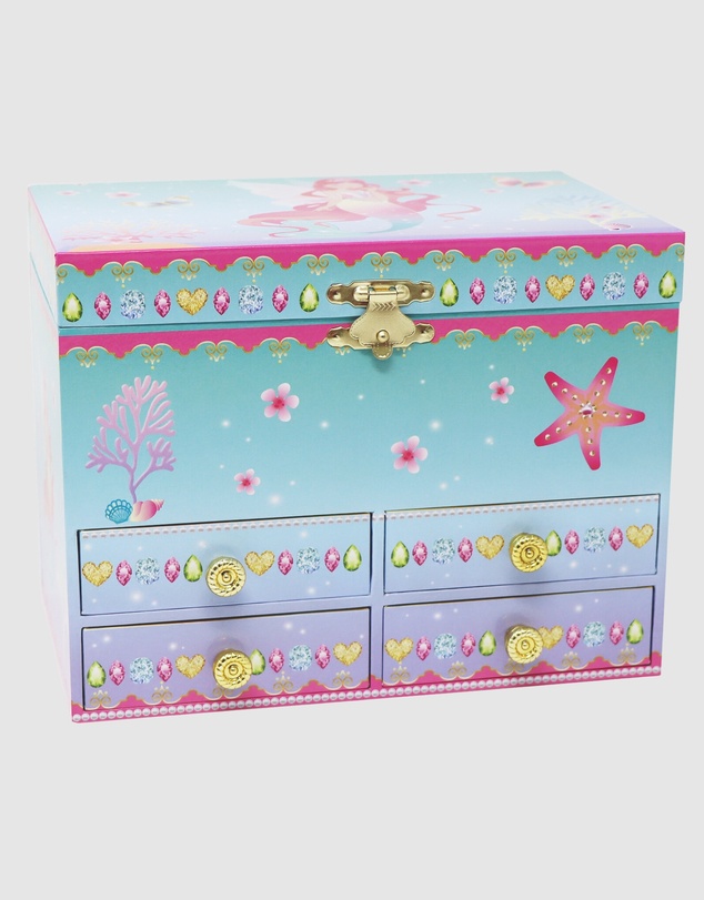 Pink Poppy - Shimmering Mermaid Medium Musical Jewellery Box