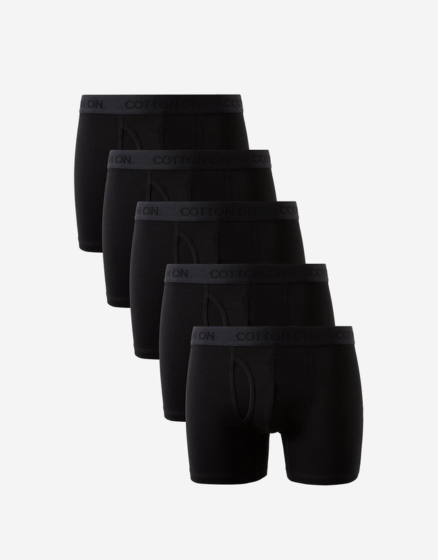 Cotton On - 5 Pack Mens Organic Cotton Boxer Brief