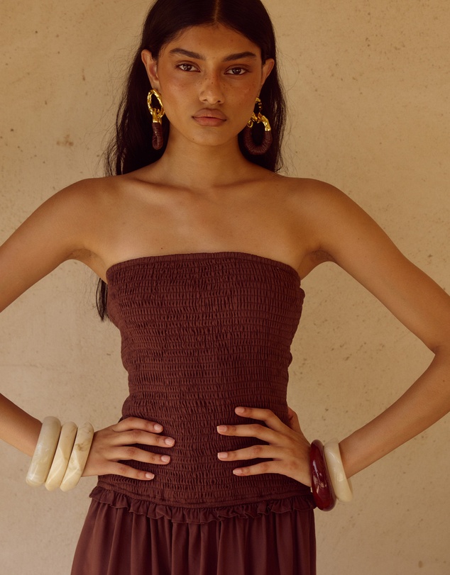 Seven Wonders - Fleur Shirred Strapless Maxi Dress