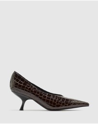 Nakedvice - The Hilton Coffee Croc Heel
