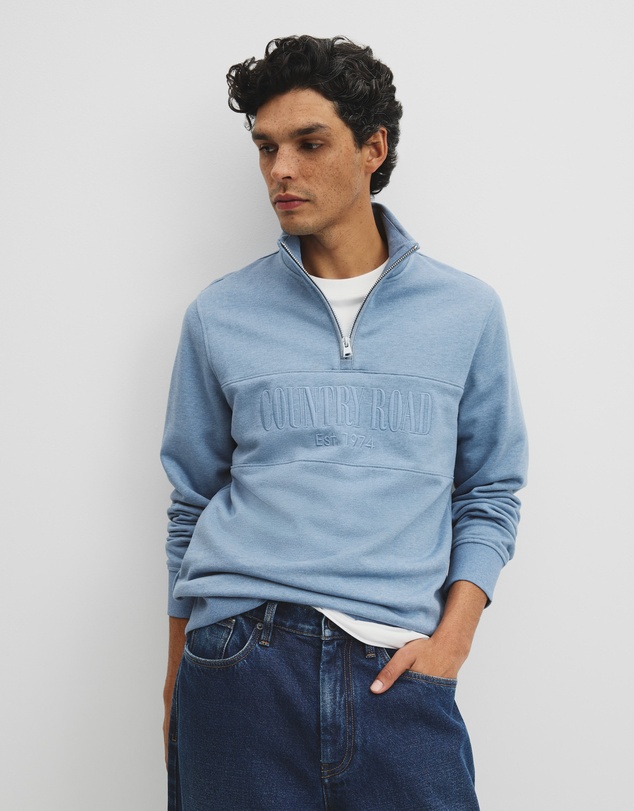 Country Road - Australian Cotton Half Zip Heritage Sweat