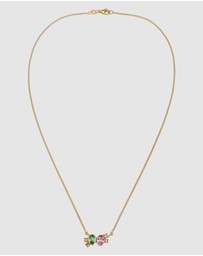 Elli Jewelry - Necklace Crystal 925 Sterling Silver Gold-Plated