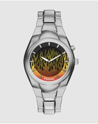 Fossil - Archival Big Tic Silver Tone Analogue-Digital Watch