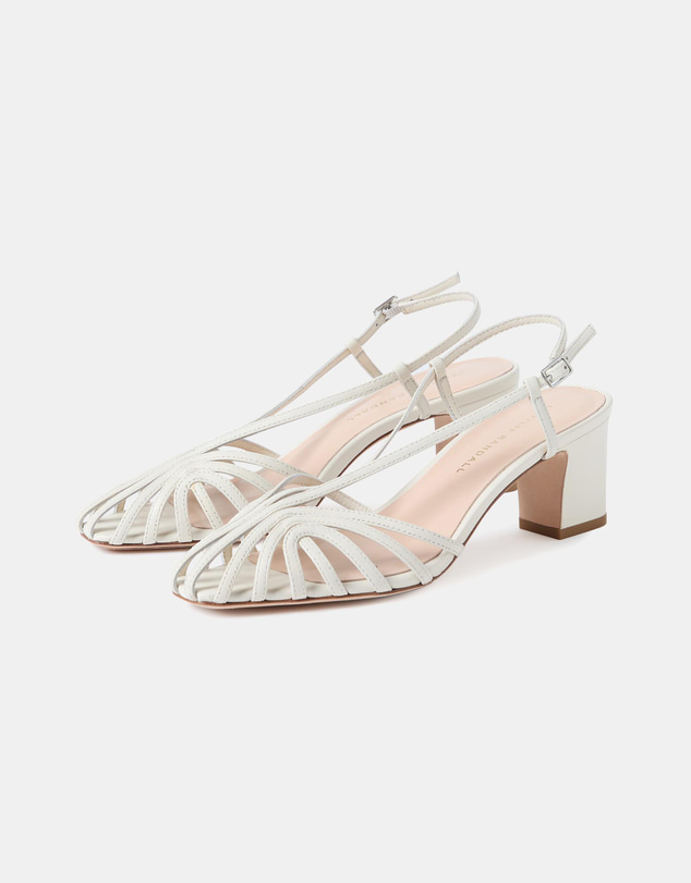 Loeffler Randall - Priscilla Lattice Slingback Mid Heels Sandals