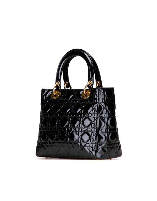Dior - Pre-Loved Medium Patent Cannage Lady Dior