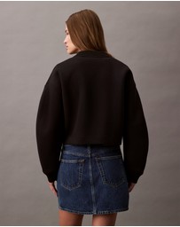 Calvin Klein Jeans - Smooth Cropped Relaxed Bomber Jacket