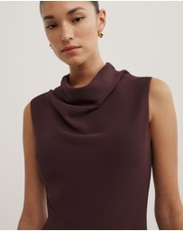 Witchery - Drape Neck Midi Dress