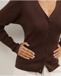 Atmos&Here - Nyla Button Front Knit Cardigan
