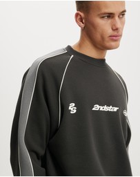 Cotton On - Box Fit Graphic Crew Sweater