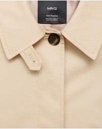M.N.G - Short Oversized Trench Coat With Epaulettes
