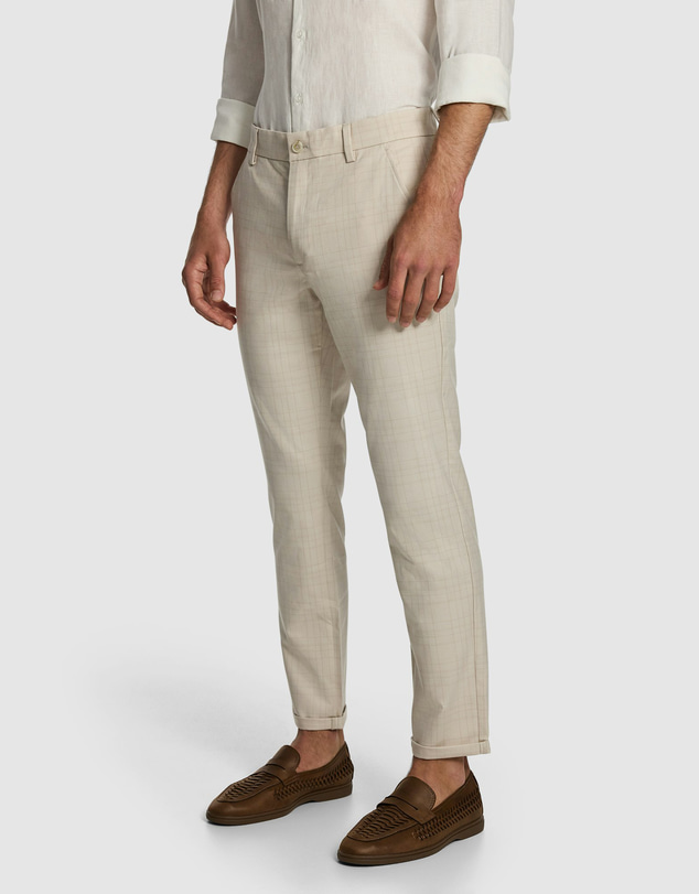 yd. - Rafael Check Slim Chino