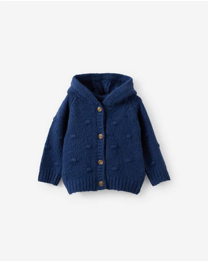 Cotton On Kids - Organic Knit Hooded Cardigan