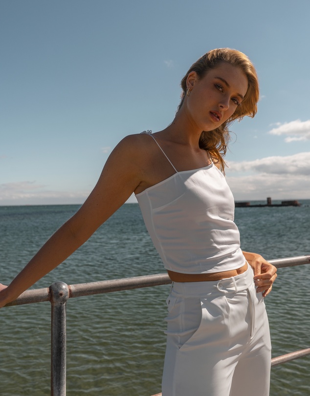 Lydan The Label - Asymmetrical Silk Top