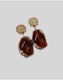 KAJA Clothing - Alloy Resin Earrings-Leaf Earrings 2 pc