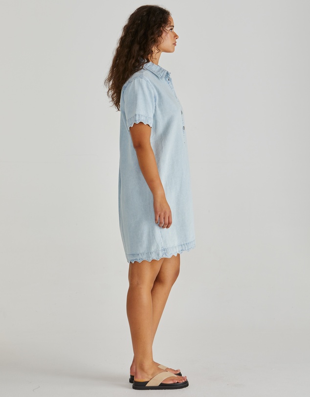 Sass - Vale Scalloped Denim Dress
