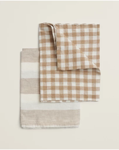 Carlotta + Gee - 100% Linen Tea Towel Set