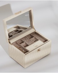 Wolf - Wolf Caroline Medium Jewellery Case Ivory