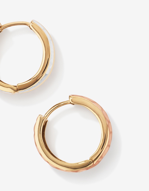 Michael Hill - 11mm Hoop Earrings in 10kt Yellow, White & Rose Gold