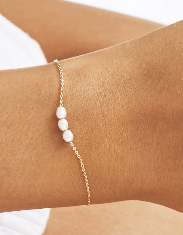 SAINT VALENTINE - Mini Pearl Bracelet - Gold