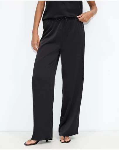 Dazie - Golden Hour Satin Drawstring Pants