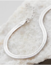 SAINT VALENTINE - Sphinx 3mm Snake Chain Bracelet - Silver