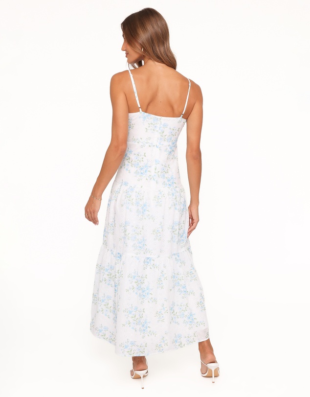 Petal & Pup - Botanique Midi Dress - Blue Floral
