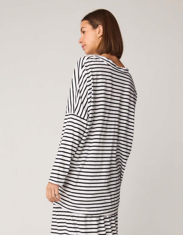 Primness - Stripe Loose V Top
