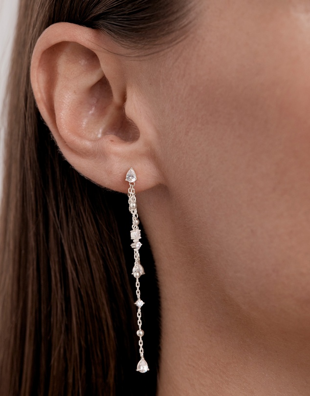 By Charlotte - Cosmic Whisper Chain Earrings