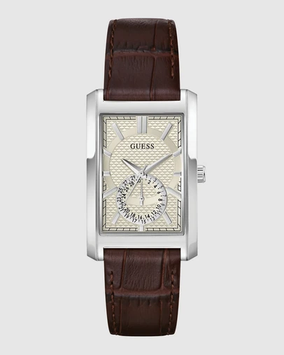 GUESS - GUESS Mens Brown Analogue Watch