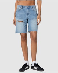 EDIKTED - Riptide Denim Bermuda Shorts