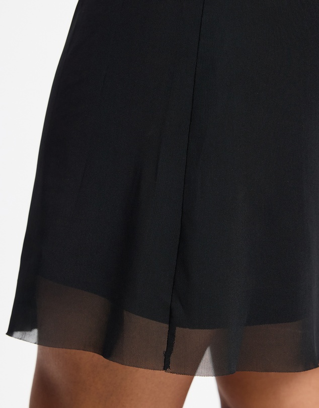 & Other Stories - Ruched Mesh Mini Dress