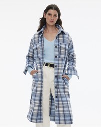 Witchery - Wool Blend Check Longline Shacket