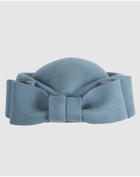Max Alexander - Felt Blue Grey Pillbox Hat