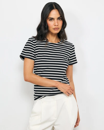 AERE - Stripe Cotton Baby Tee