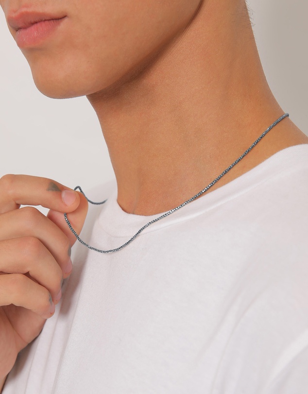 Kuzzoi - ICONIC EXCLUSIVE - Classic Rope Chain Necklace in Oxidised 925 Sterling Silver