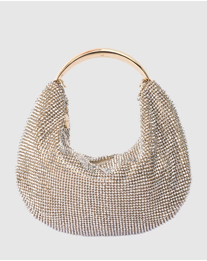 Olga Berg - Pixie Crystal Mesh Bag