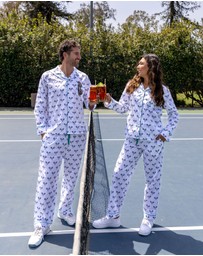 Sant And Abel - Women's Tennis Navy Long PJ Set