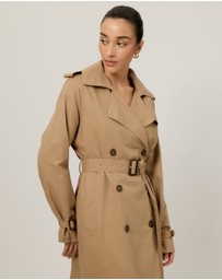 Tussah - Ada Double Breasted Belted Trench Coat