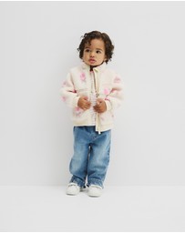 Country Road - Print Sherpa Zip Through