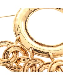 Pre-Loved by Azura Reborn - Pre-Loved Gold Plated Multi CC Round Brooch