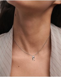 PDPAOLA - Initial 2026 R Silver Pendant Necklace