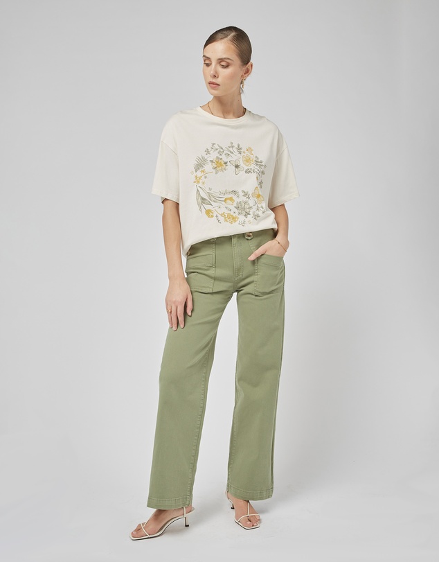 DRICOPER DENIM - Amy Cream WL Printed Tee