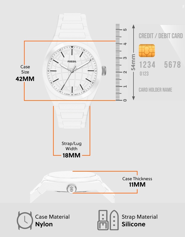 Fossil - Everett White Analogue Watch