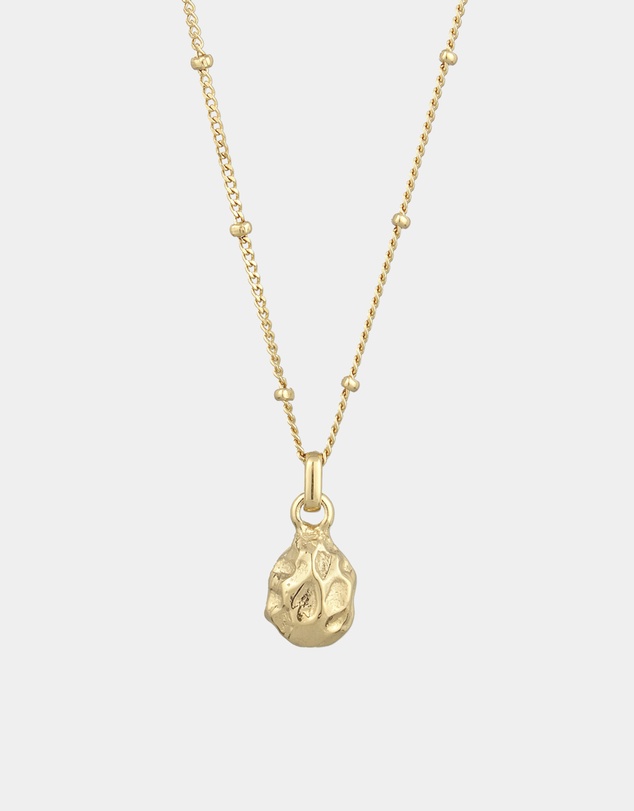 Elli Jewelry - Necklace Oragnic Drop Crystal 925 Sterling Silver Gold-Plated