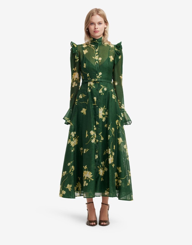 LEO LIN - Katrina Butterfly Sleeve Midi Dress